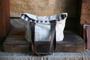 1950's era Cotton Feedsack Tote Bag - SOLD