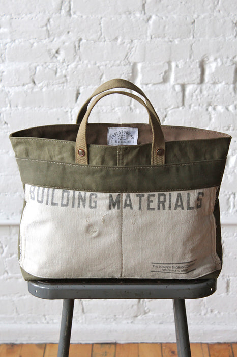 WWII era Canvas and Work Apron Tote Bag