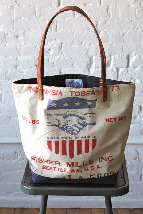 1950's era Feed Sack Tote Bag