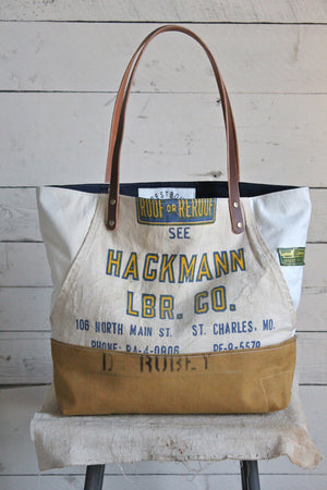 WWII era Canvas & Lumber Apron Carryall