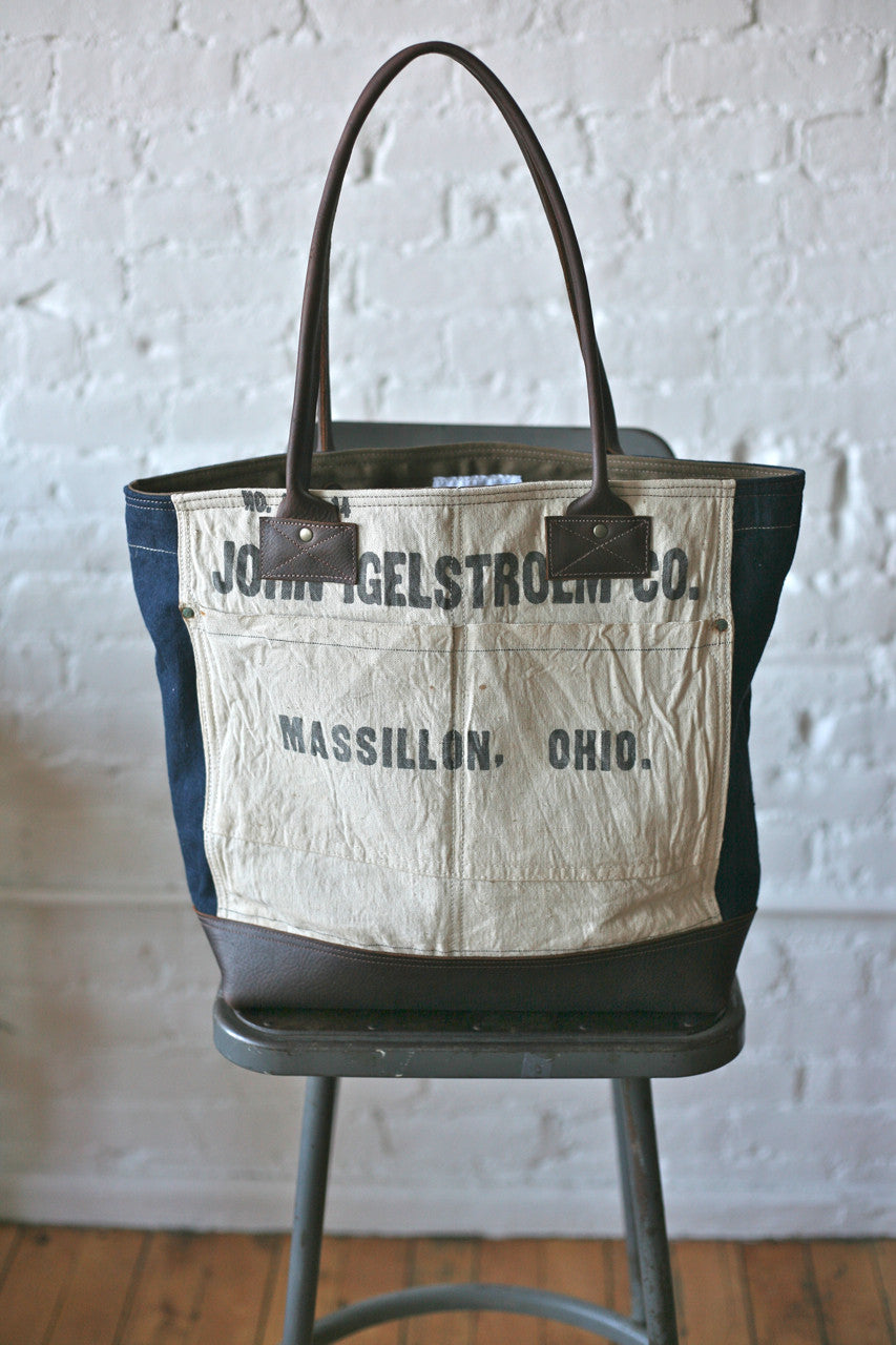 WWII era Denim & Work Apron Tote Bag