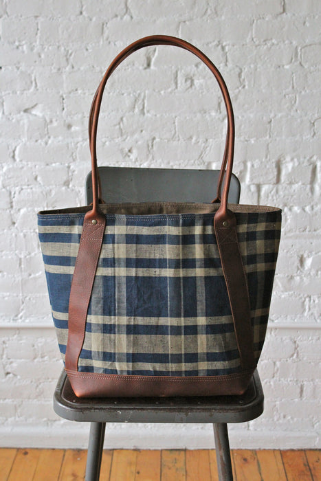 Early 1900s era Japanese Indigo Dyed Cotton Carryall