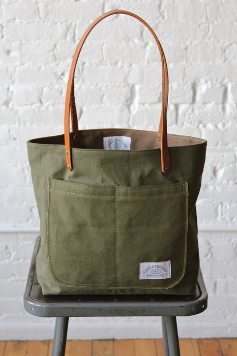 WWII era Military Canvas Pocket Tote Bag
