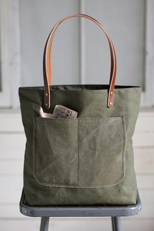 WWII era Canvas Pocket Tote Bag