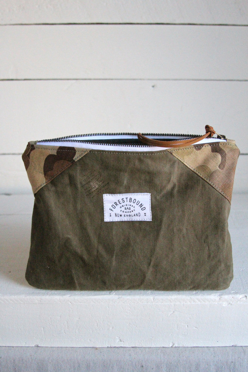 WWII era Canvas & Camo Pocket Utility Pouch