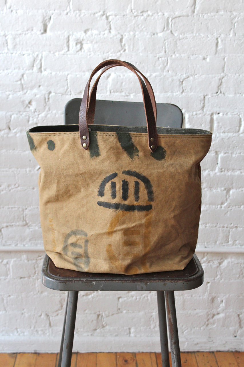 WWII era Military Canvas Tote Bag