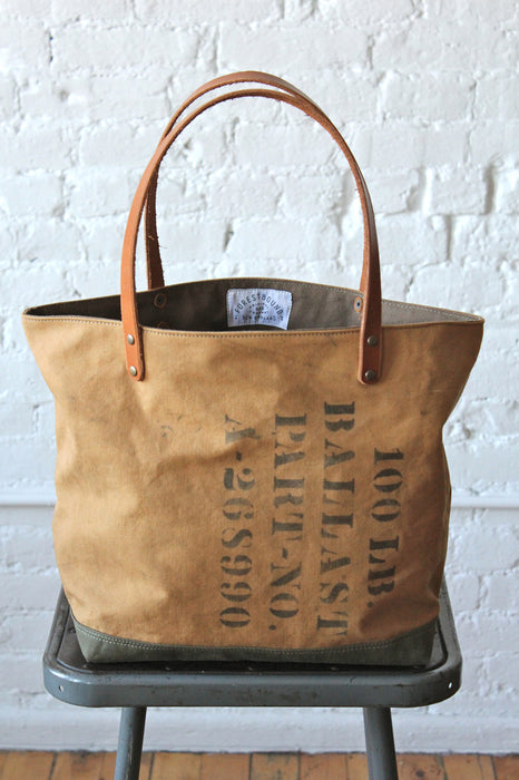 WWII era US Military Canvas Tote Bag w/ Vietnam era Patch