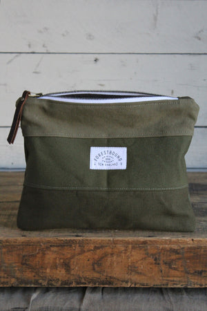 WWII era Striped Canvas Utility Pouch
