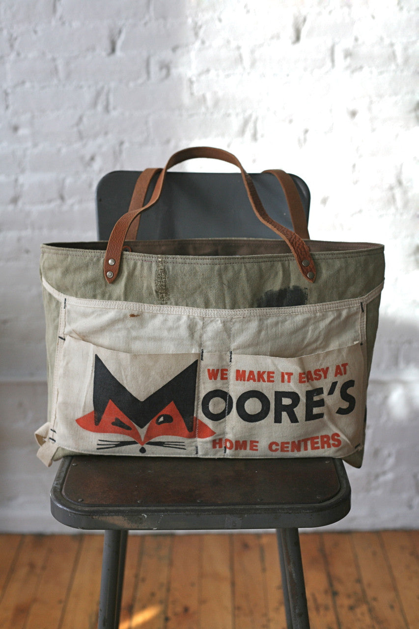 WWII era Canvas & Work Apron Tote Bag