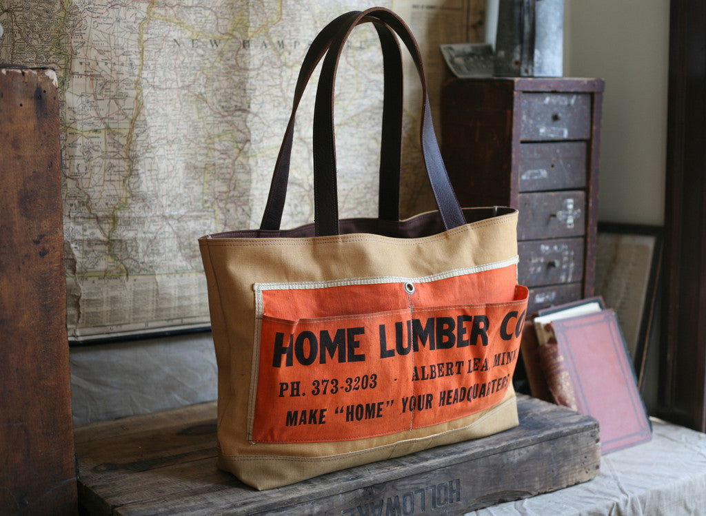 WWII era Canvas & 1950's Work Apron Carryall - SOLD