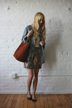 Suede Market Tote