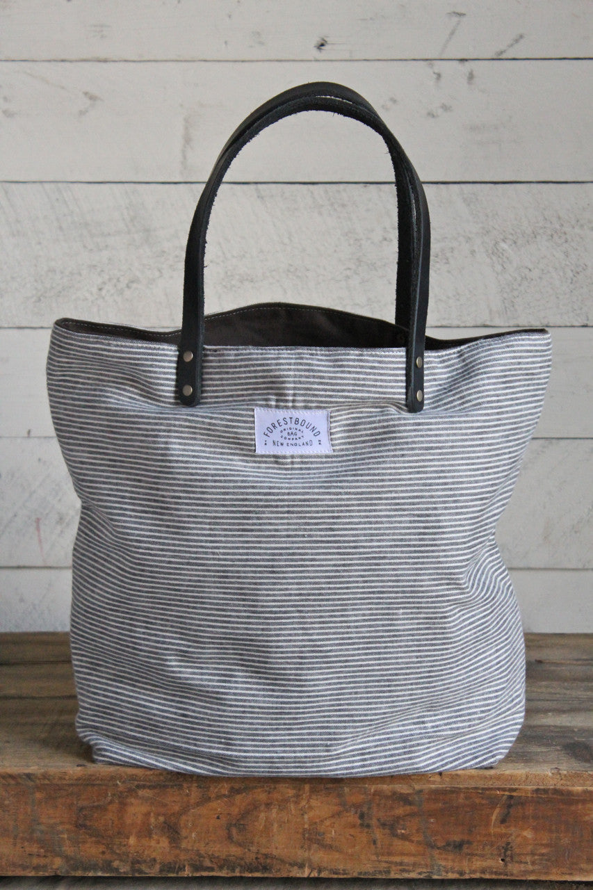 1950's era Striped Cotton Tote Bag