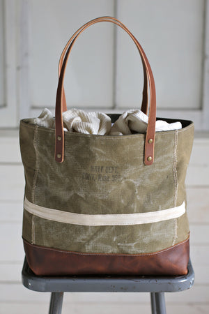 WWII era Military Canvas Tote Bag