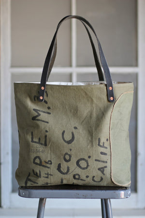 WWII era Military Canvas Tote
