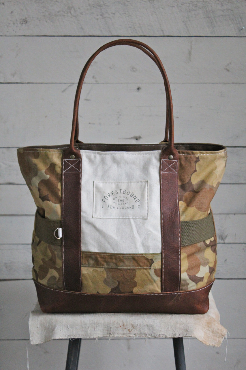 1953 Korean War Mitchell Cloud Camo & WWII era US Navy Canvas Carryall