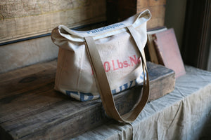 1950's era Farm Feedsack Tote Bag - SOLD