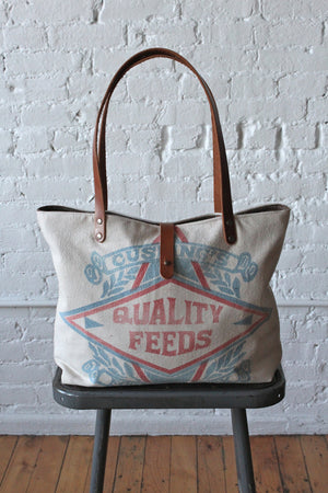 1950's era Feed Sack Tote Bag