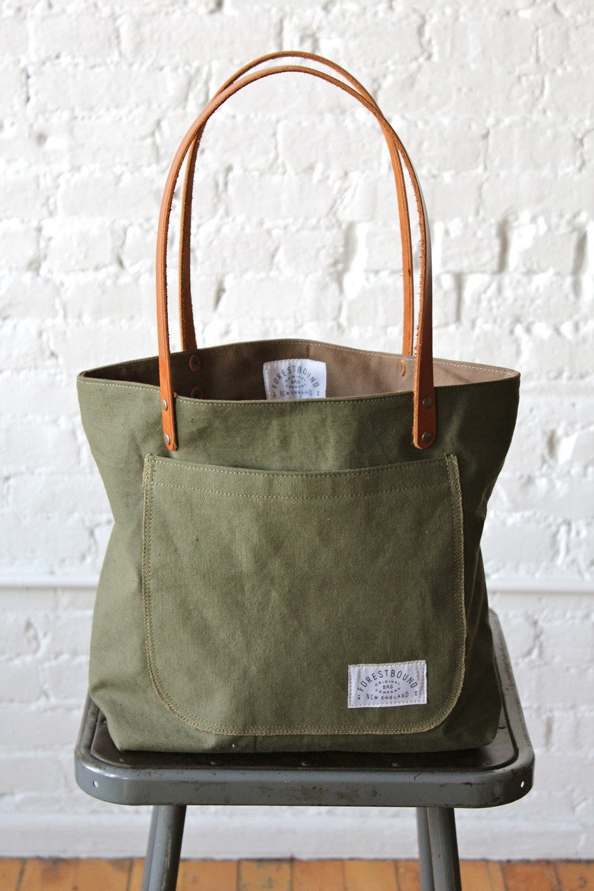 WWII era US Military Canvas Pocket Tote Bag