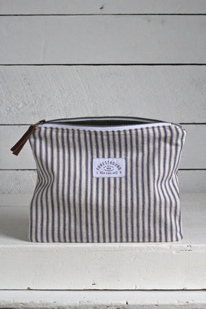 1950's era Ticking Fabric Utility Pouch
