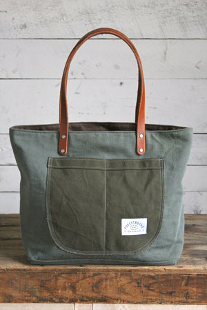 WWII era Military Canvas Pocket Tote Bag