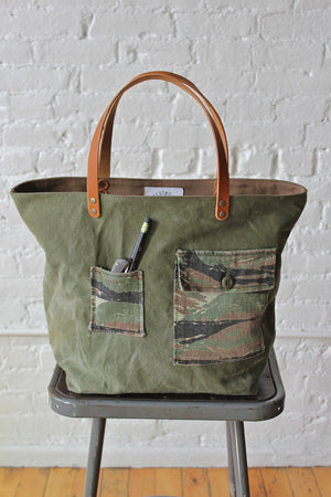 WWII era Canvas & Camo Carryall