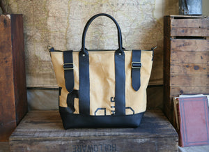 1950's era Canvas and Leather Weekend Bag - SOLD