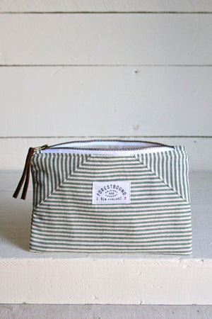 1950's era Ticking Fabric Utility Pouch