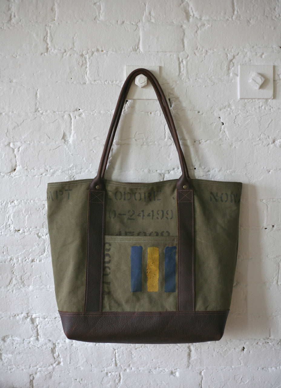 WWII era Canvas & Leather Carryall