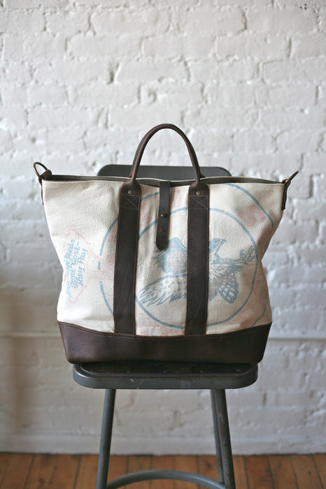 1940's era Feedsack Weekend Bag