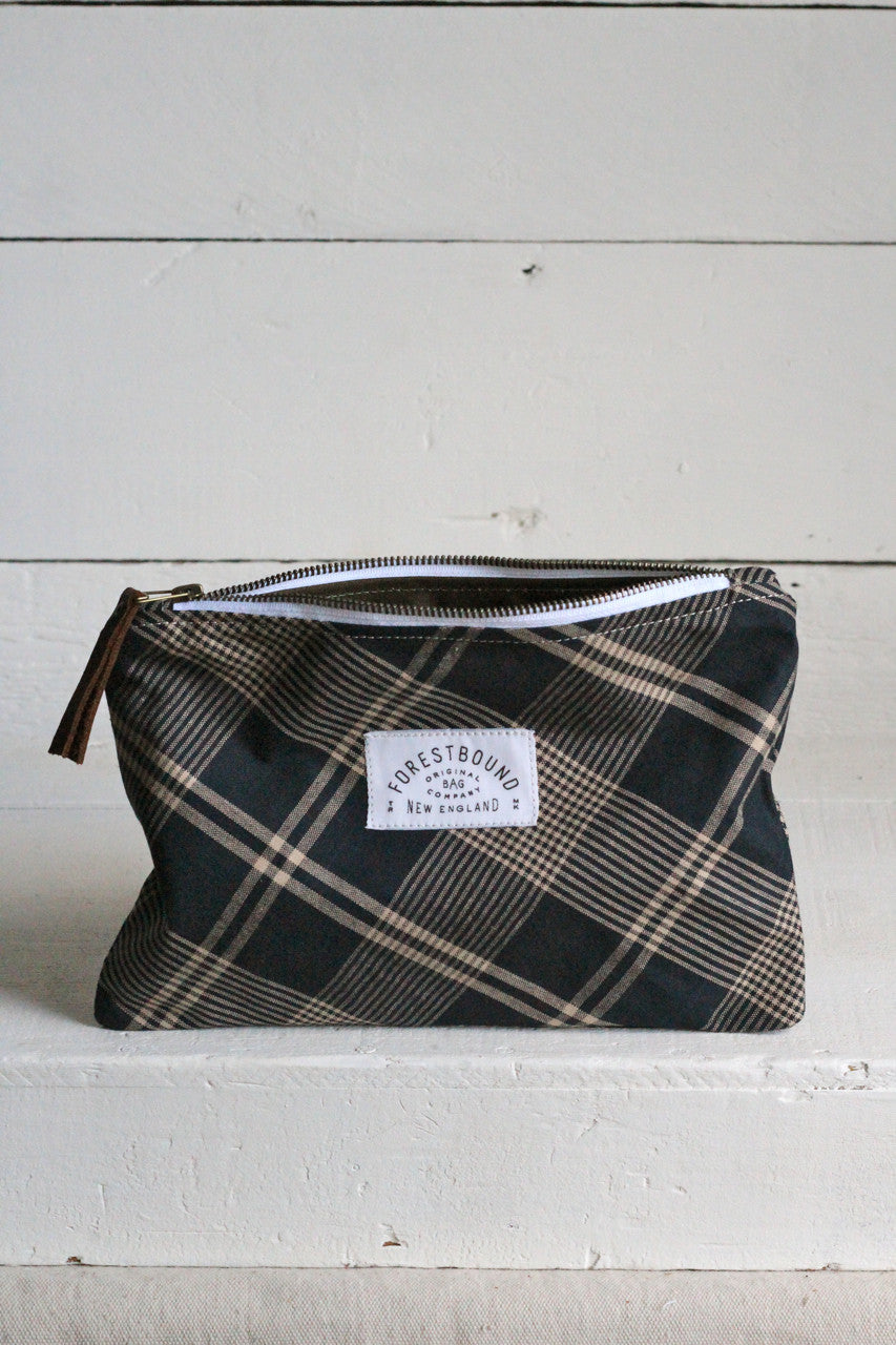 Deadstock Blue Plaid Utility Pouch