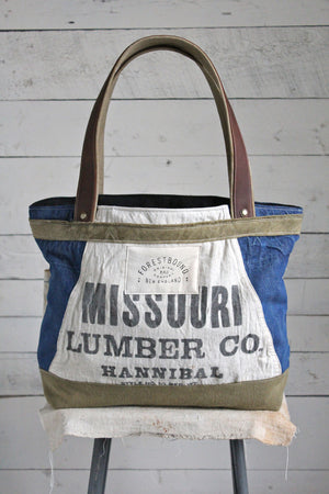 WWII era Denim & 1940's era Lumber Apron Carryall