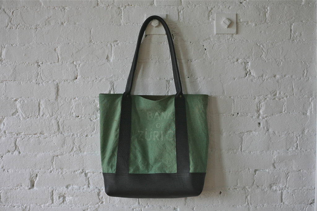 1950's era Canvas and Leather Carryall - SOLD