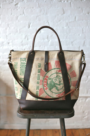 1940's era Seed Bag and Leather Weekend Bag