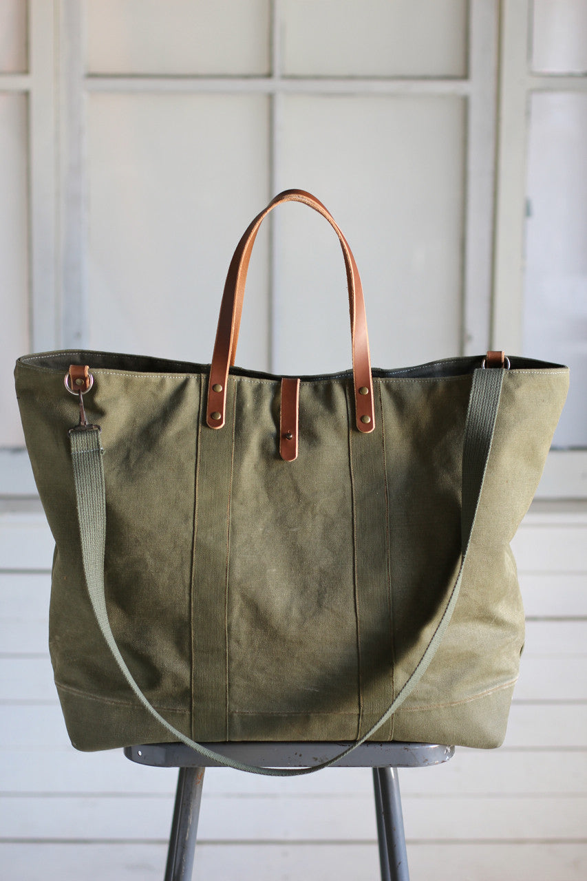 Extra Large 1940's era Canvas Travel Bag