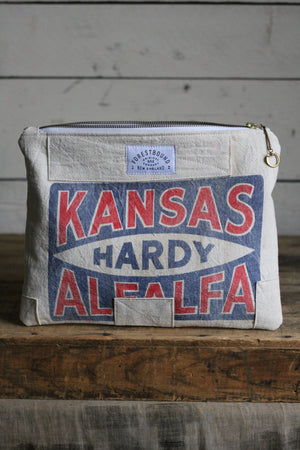 1950's era Feed Sack Utility Pouch