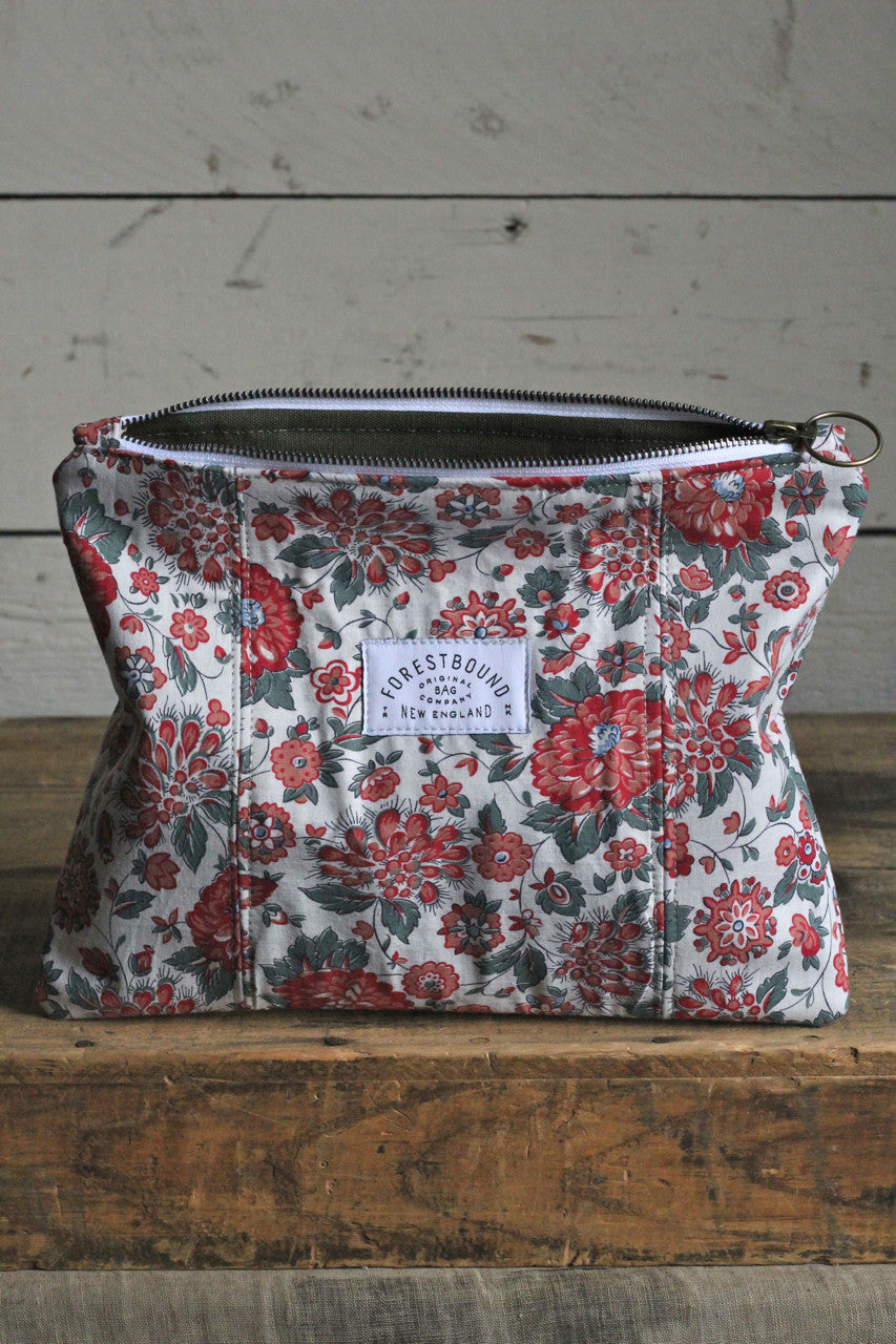1930's era Floral Feed Sack Utility Pouch