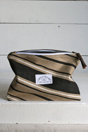 Deadstock Woven Striped Cotton Utility Pouch