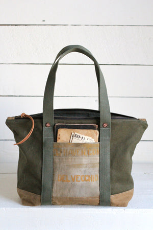 WWII era Canvas Travel Tote
