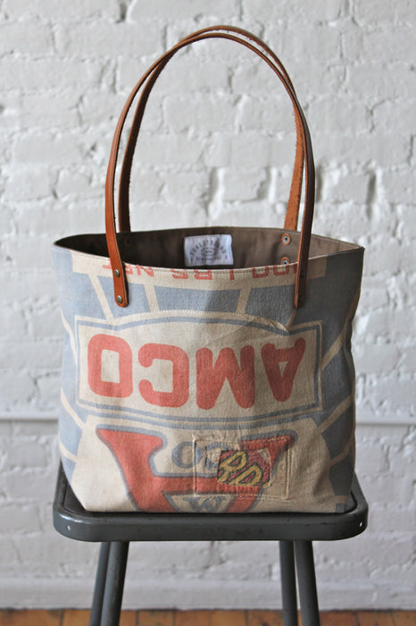 1940's era Feedsack Tote Bag