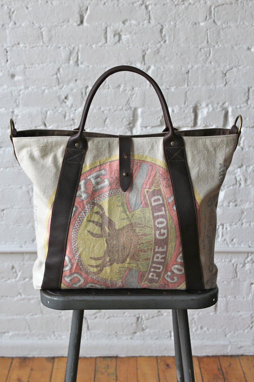 1940s era Feed Sack Carryall