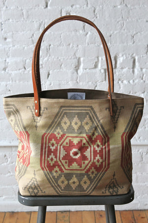 1950's era Santa Fe Woven Tote Bag