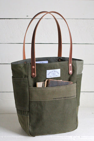 WWII era Canvas Pocket Tote Bag