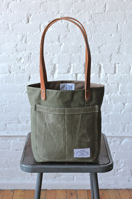 WWII era Military Canvas Pocket Tote Bag