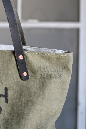 WWII era Military Canvas Tote