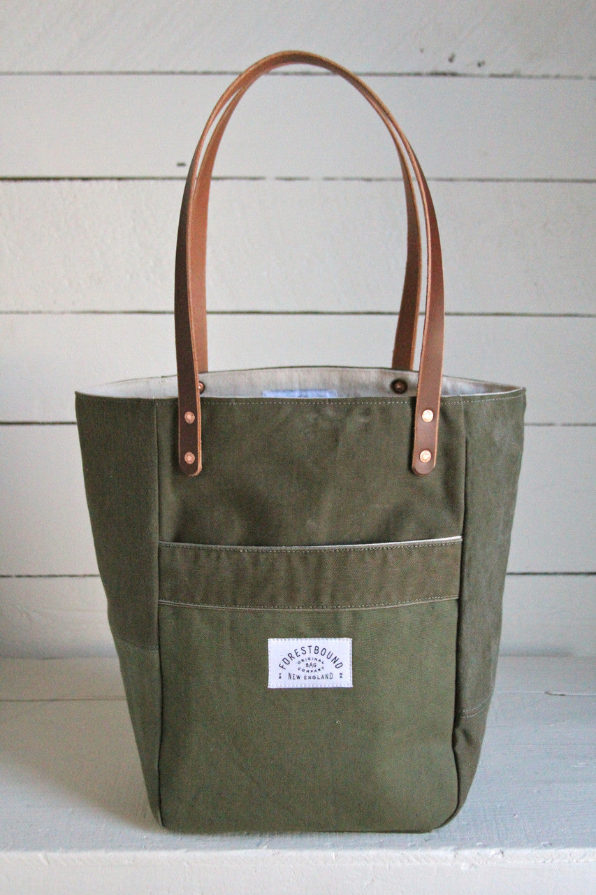 WWII era Canvas Pocket Tote Bag