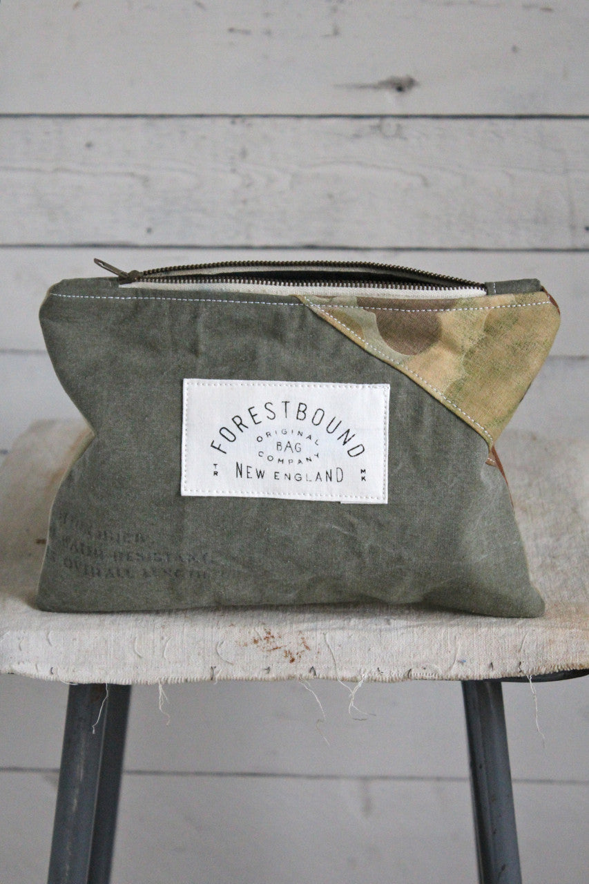 WWII era Pieced Canvas Utility Pouch