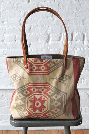 1950's era Santa Fe Woven Tote Bag