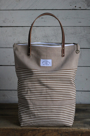 The Rambler Tote / Brown Stripe