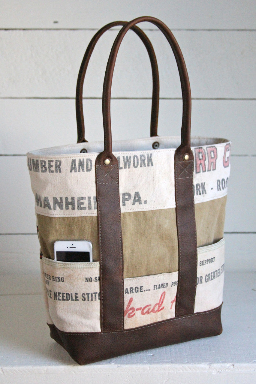1940's era Canvas and Work Apron Carryall