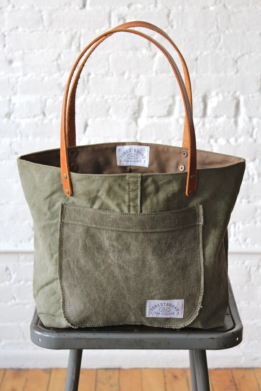 WWII era Military Canvas Pocket Tote